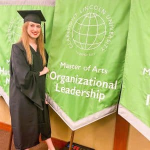 Kelly Barrios MA in Organizational Leadership: Healthcare Administration graduate Kelly Barrios